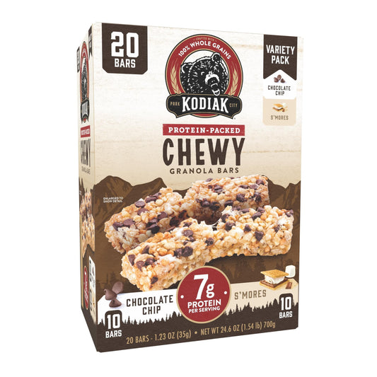 Kodiak Chewy Granola Bars, Variety Pack, 20 ct.