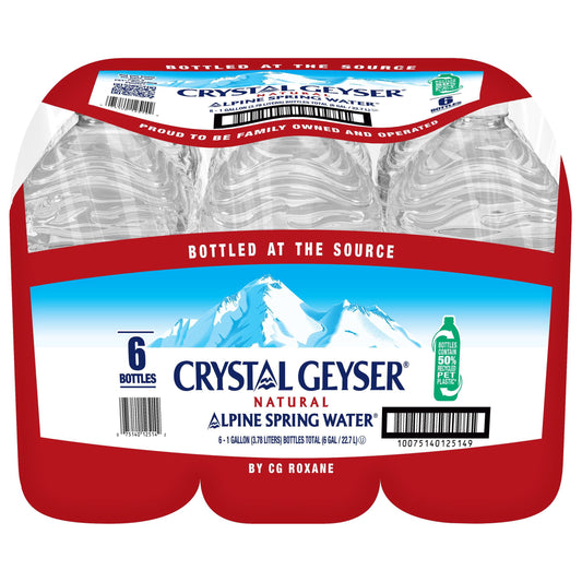 Crystal Geyser Alpine Spring Water 1 gal., 6 pk.
