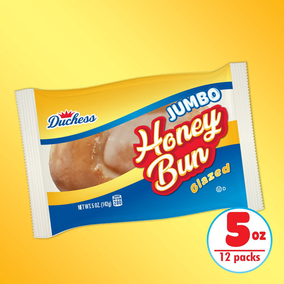 Duchess Jumbo Glazed Honey Buns, 5 oz., 12 pk.