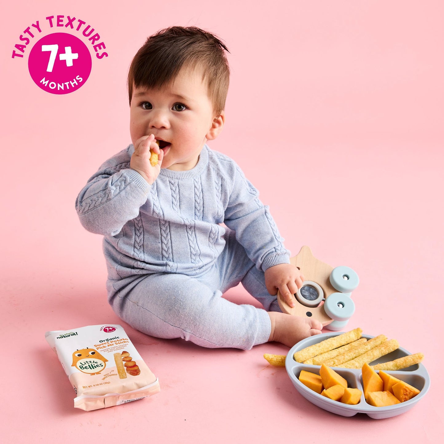Little Bellies Pick-Me Sticks Variety Pack, Strawberry & Sweet Potato, 0.56 oz., 10 ct.