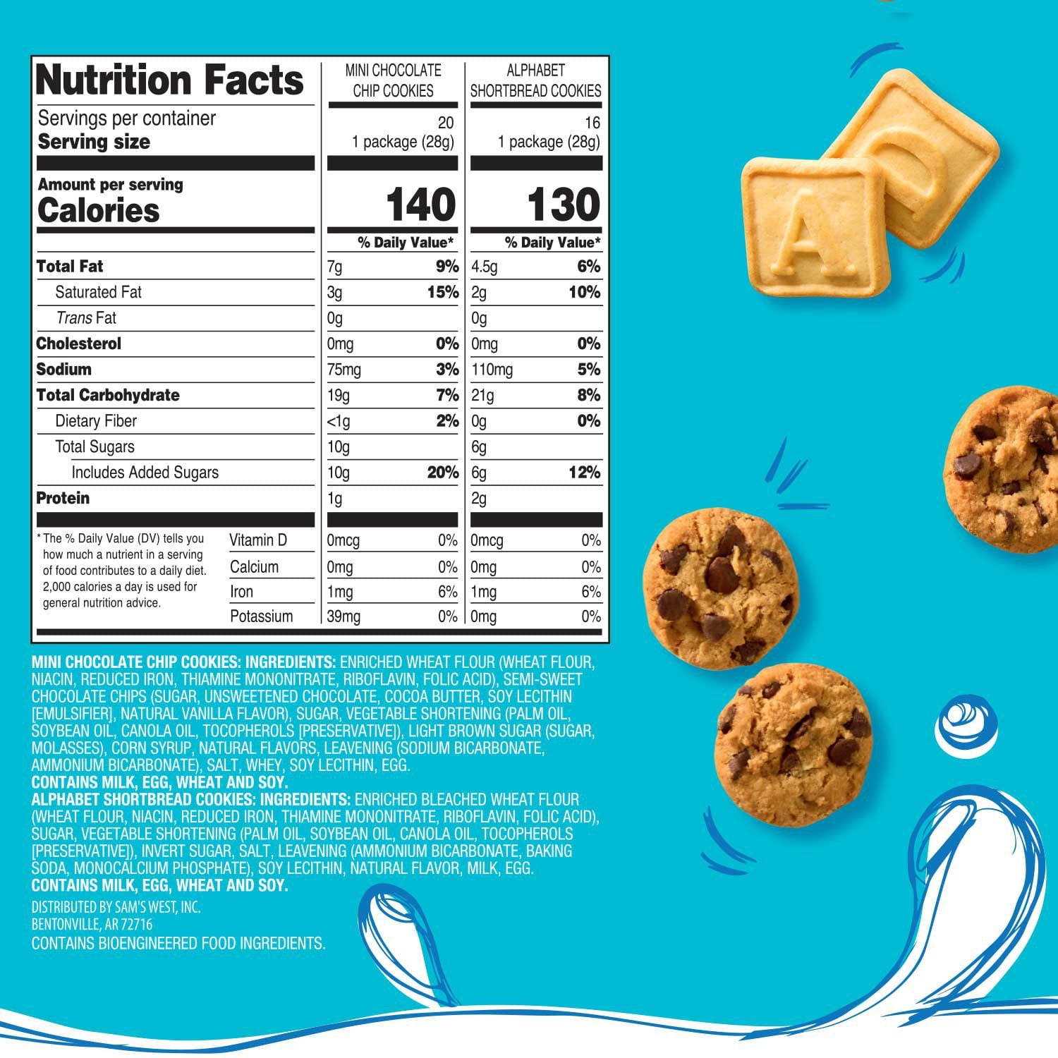 Members Mark Mini Cookies Variety Pack, 1 oz., 36 pk.