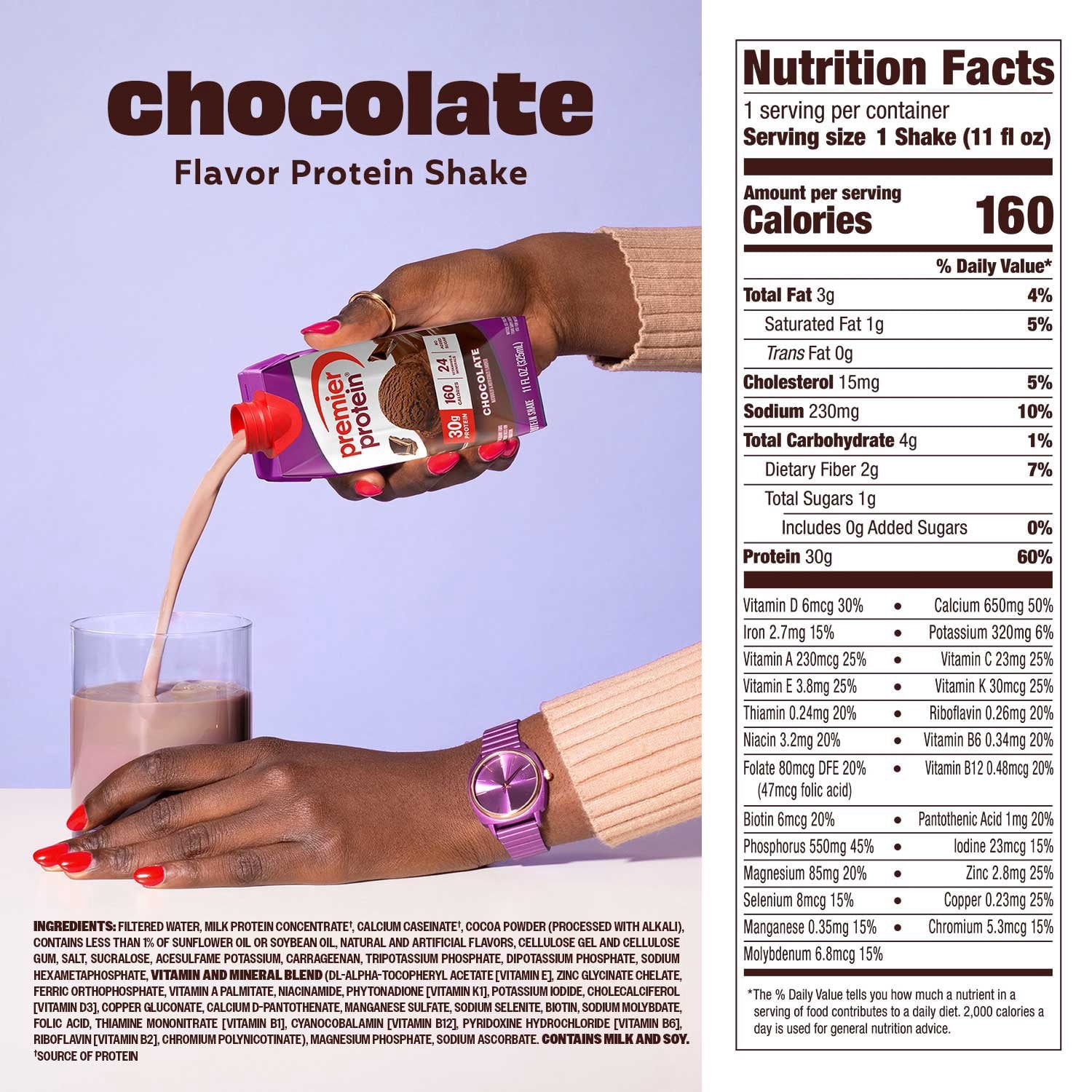Premier Protein 30g High Protein Shake, Chocolate, 11 fl. oz., 15 pk.
