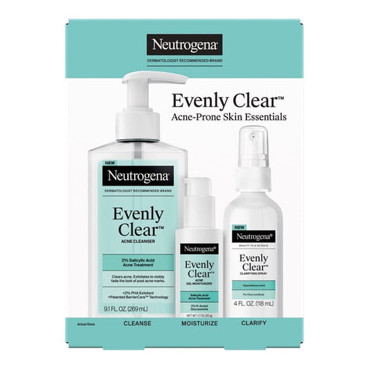 Neutrogena Evenly Clear Acne-Prone Skin Essentials Set