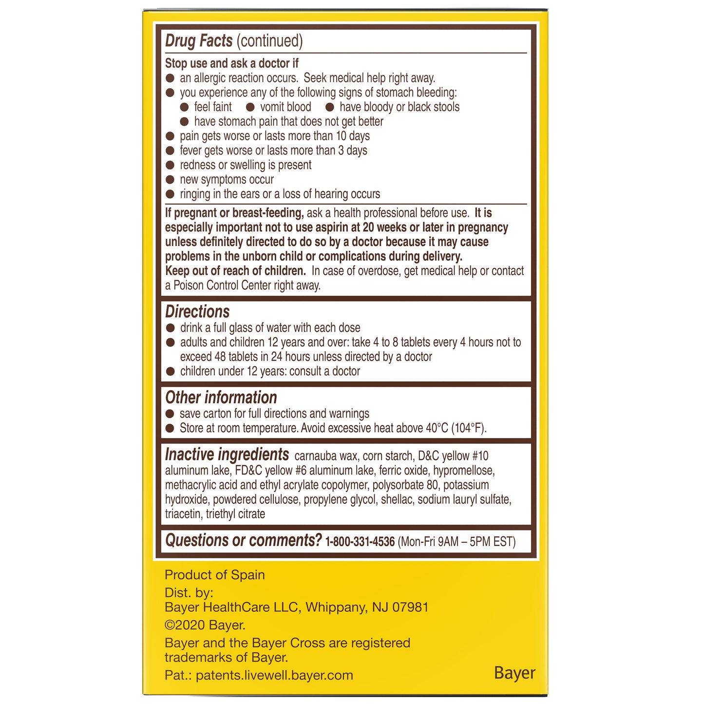 BAYER LOW DOSE 81MG ASPIRIN REGIMEN 365 TABLETS • HSA/FSA ELIGIBLE