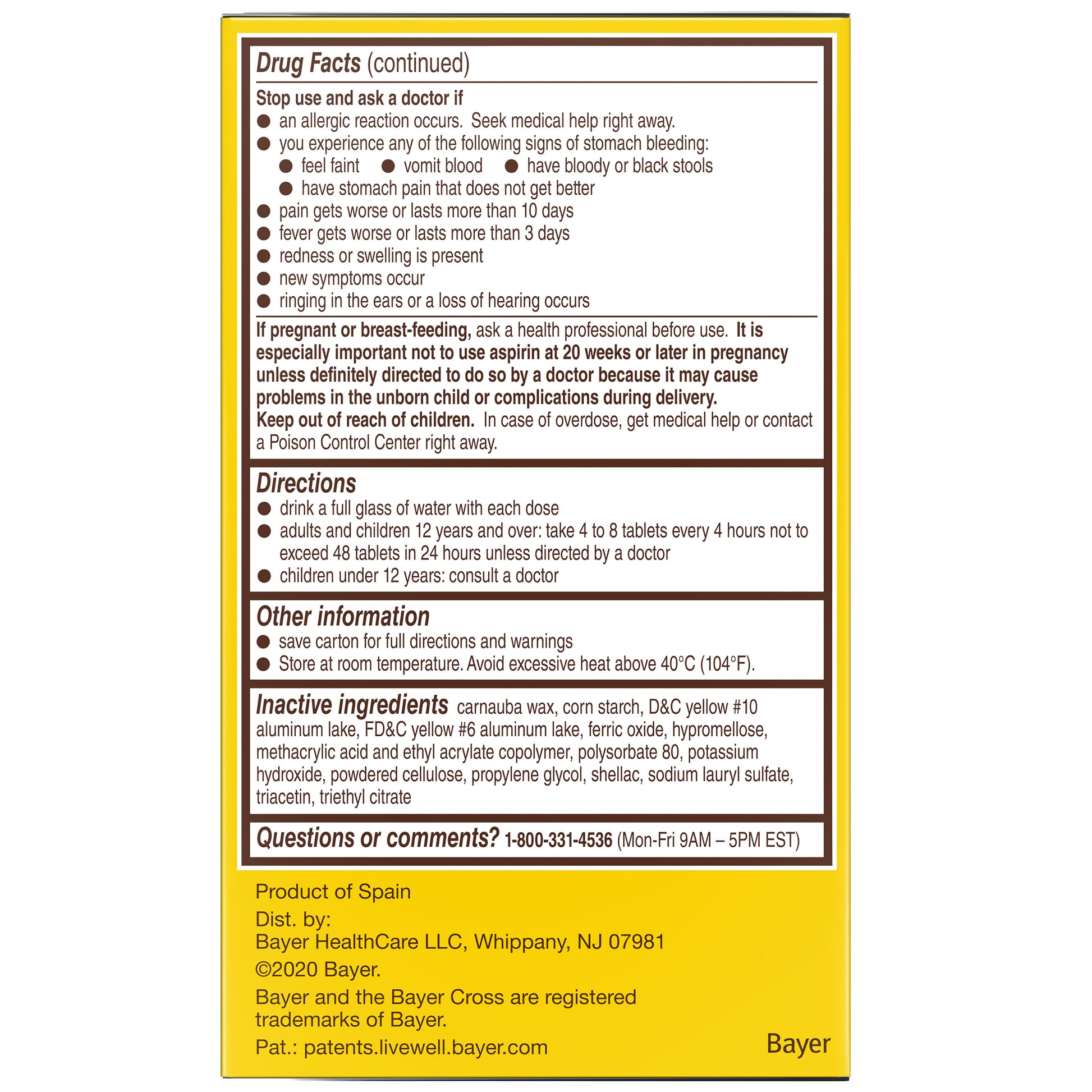 BAYER LOW DOSE 81MG ASPIRIN REGIMEN 365 TABLETS • HSA/FSA ELIGIBLE