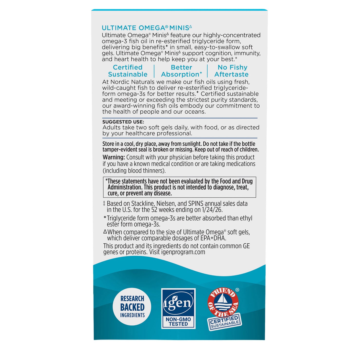 NORDIC NATURALS ULTIMATE OMEGA MINIS 110CT LEMON FLAVOR