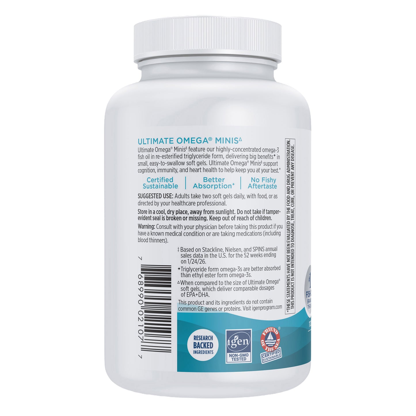 NORDIC NATURALS ULTIMATE OMEGA MINIS 110CT LEMON FLAVOR