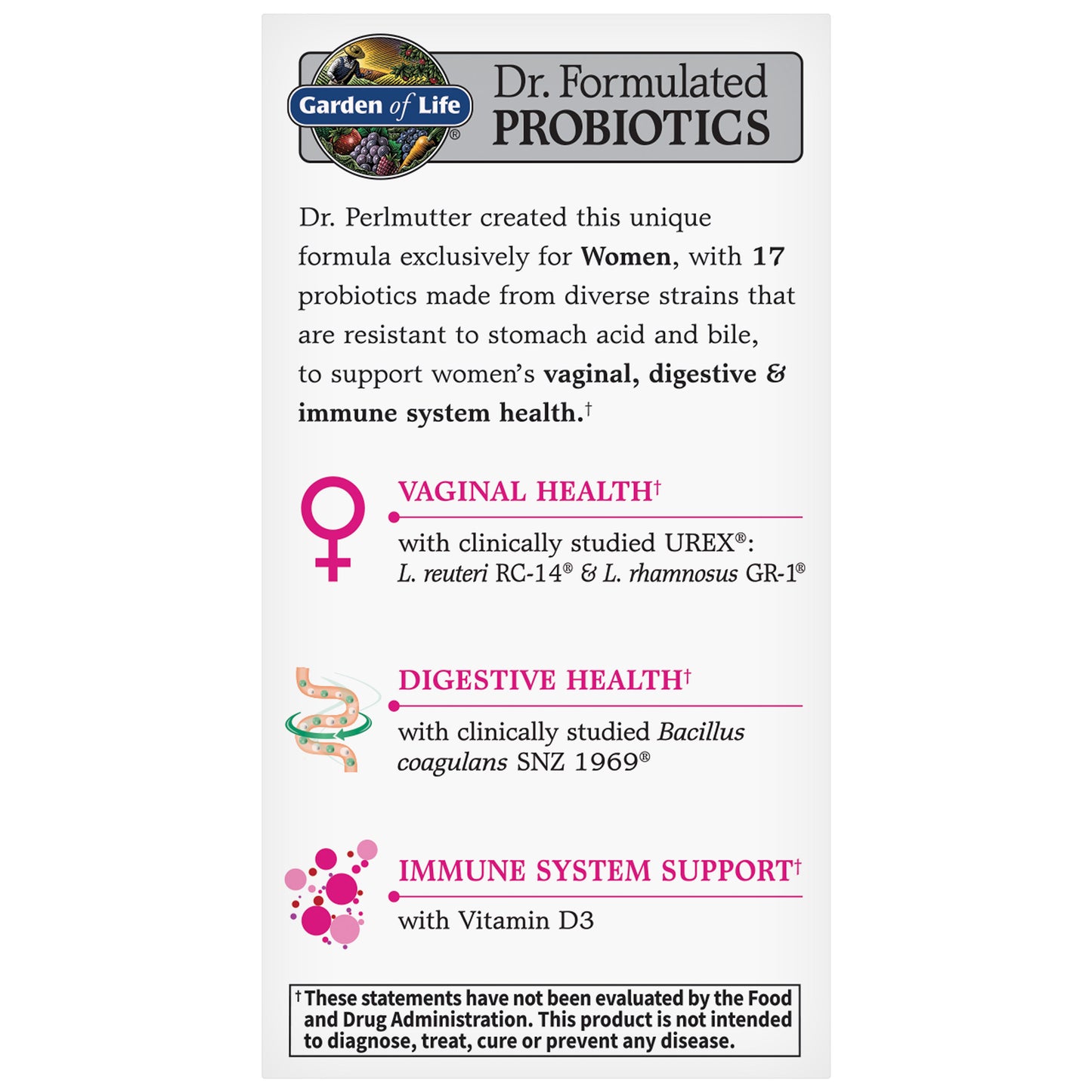 GARDEN OF LIFE ADVANCED DAILY WOMENS PROBIOTIC 60 CAPSULES