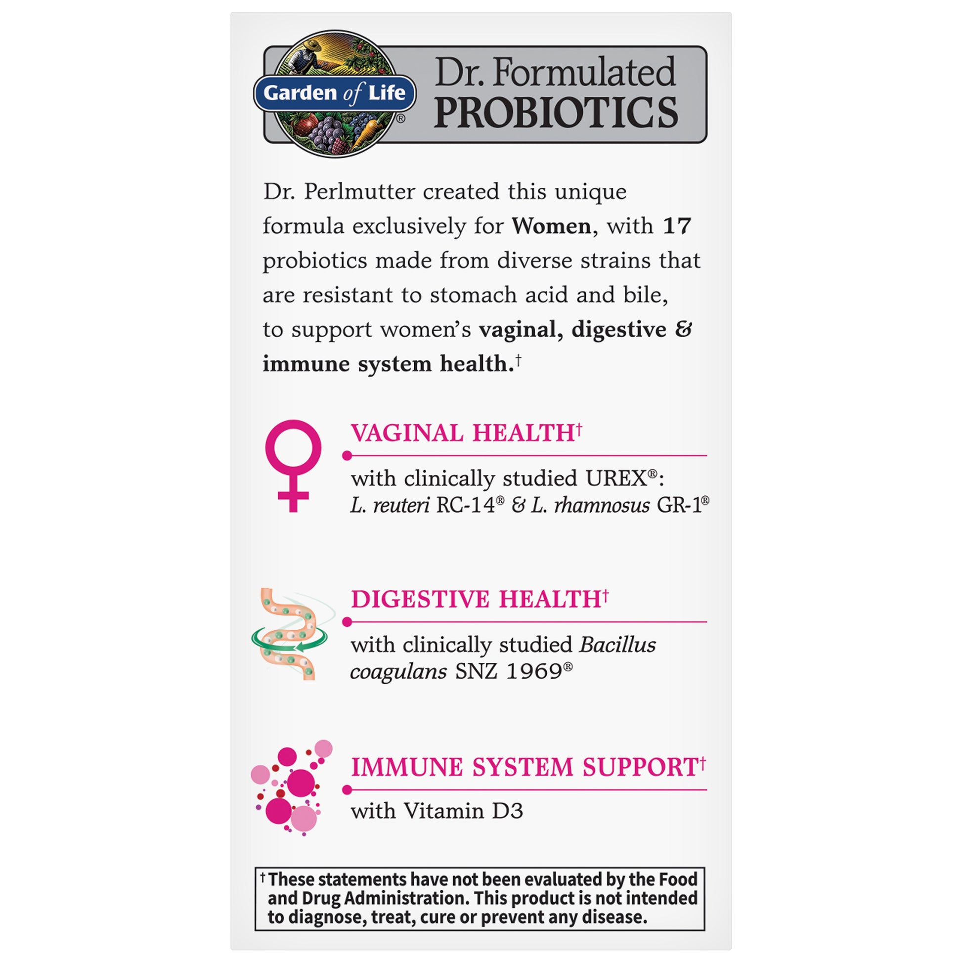 GARDEN OF LIFE ADVANCED DAILY WOMENS PROBIOTIC 60 CAPSULES