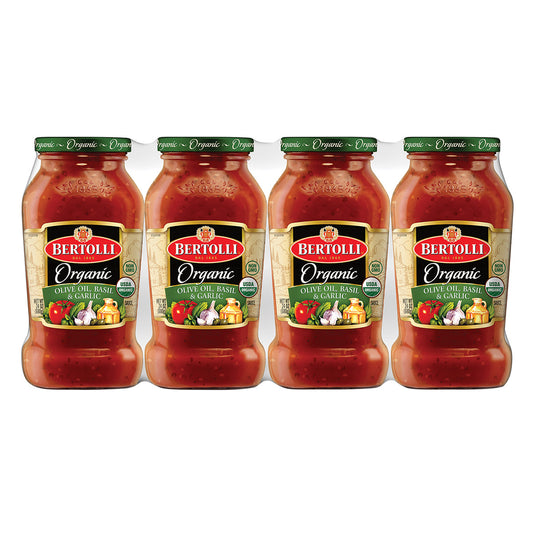 BERTOLLI ORGANIC PASTA SAUCE GARLIC/BASIL 4/24 OZ