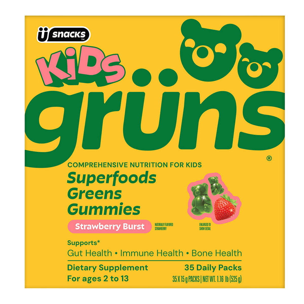 GRUNS ADULT GREENS GUMMIES 35 DAILY PACKS