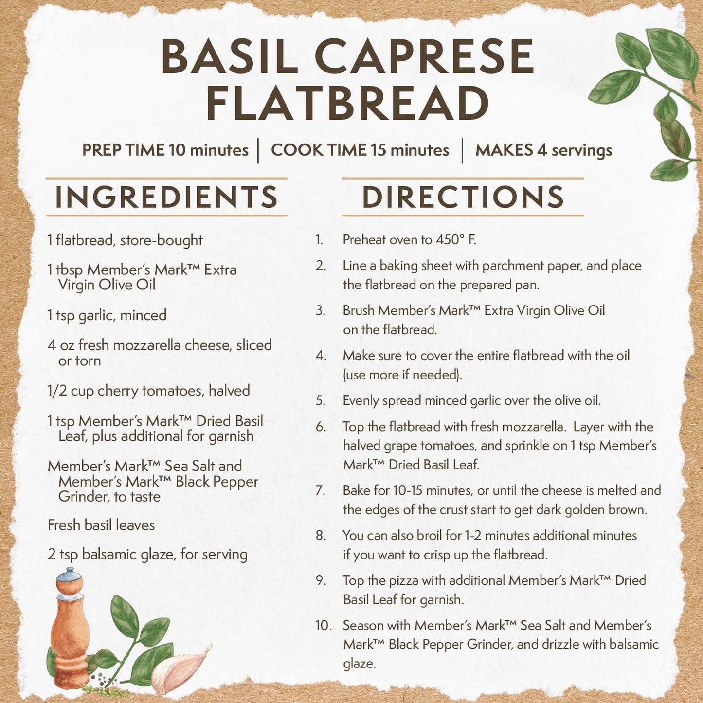 Member's Mark Dried Basil Leaf, 6.25 oz.