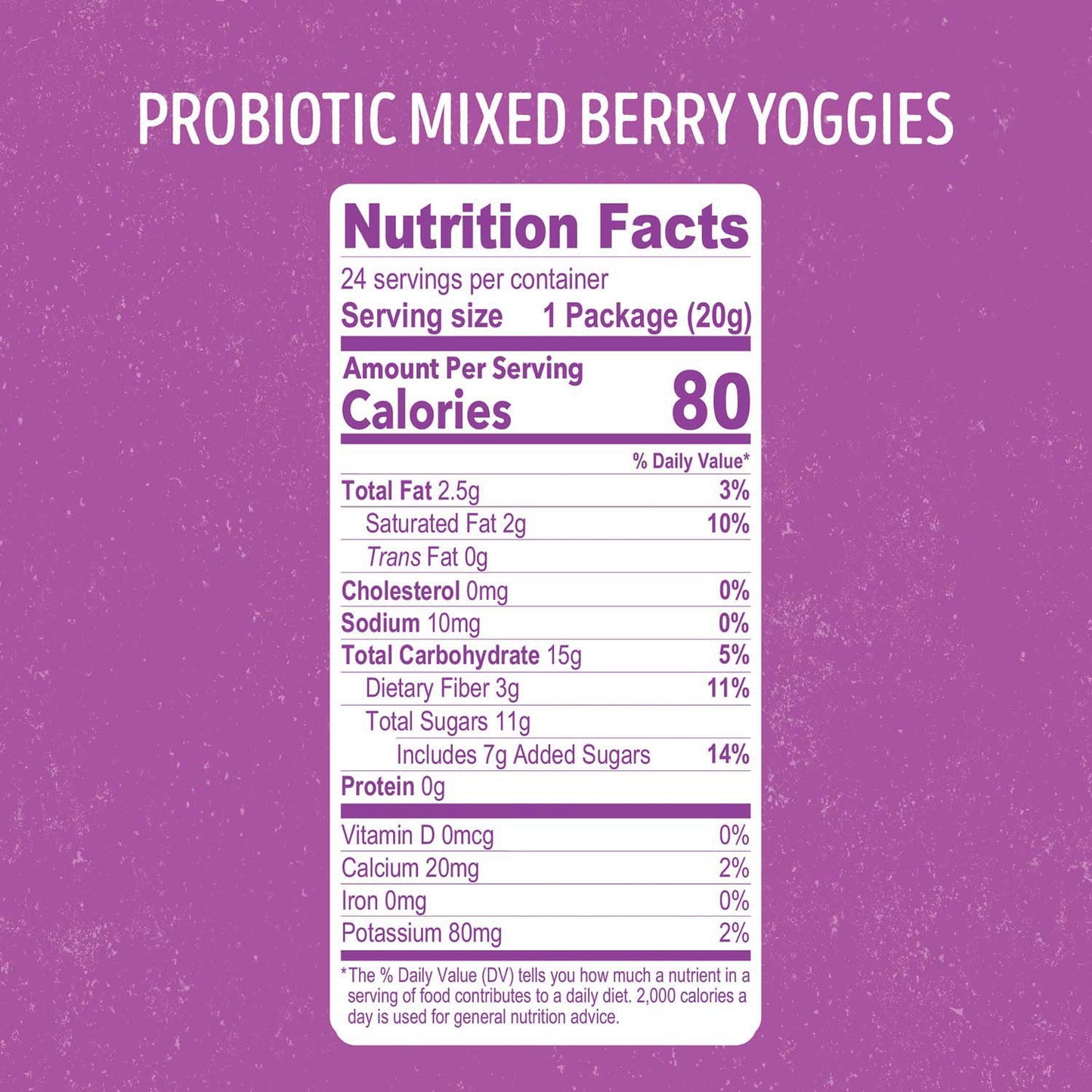 Nature's Garden Probiotic Mixed Berry Yoggies 0.7 oz., 24 pk.