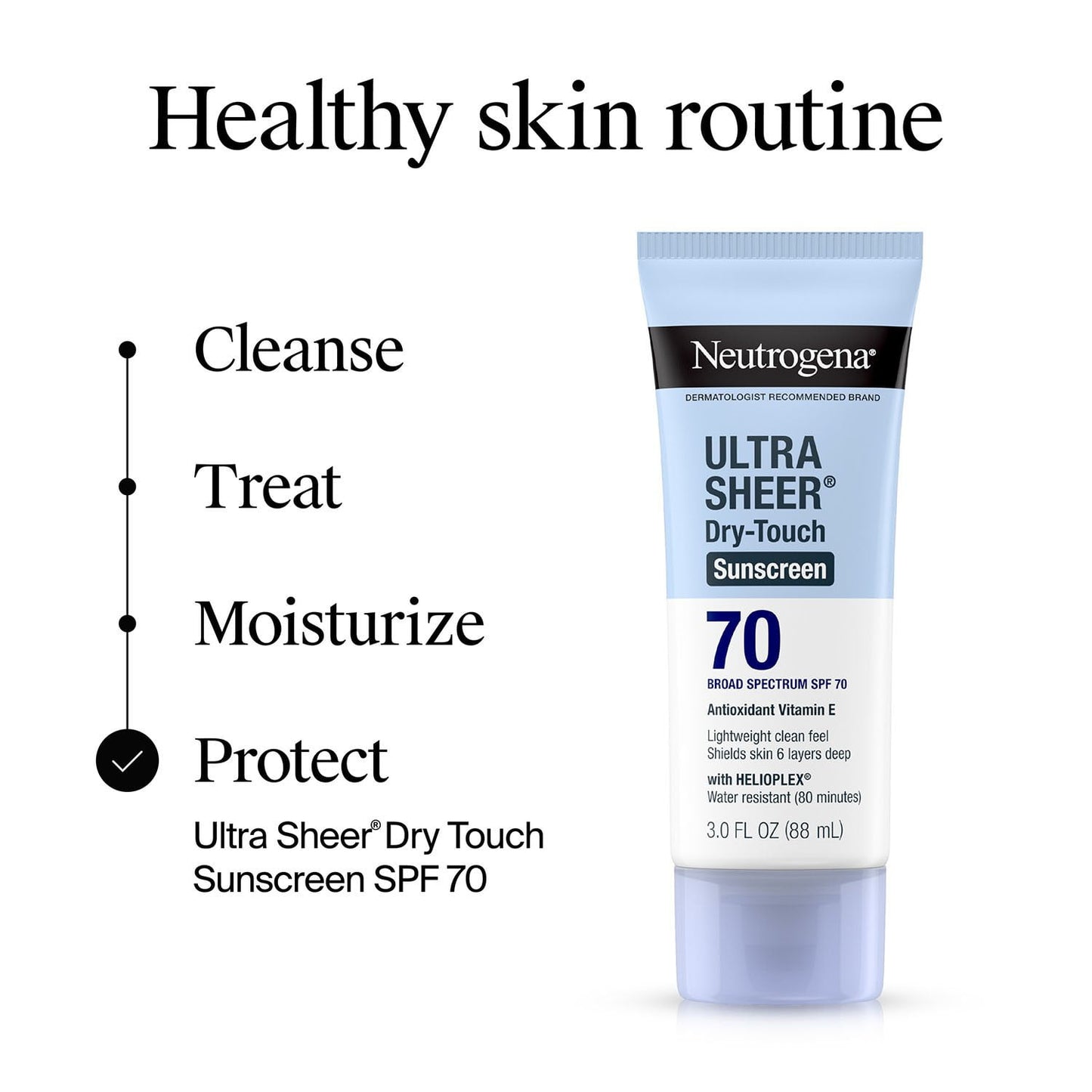 Neutrogena Ultra Sheer Dry-Touch Sunscreen Lotion, SPF 70, 3 oz., 3pk.