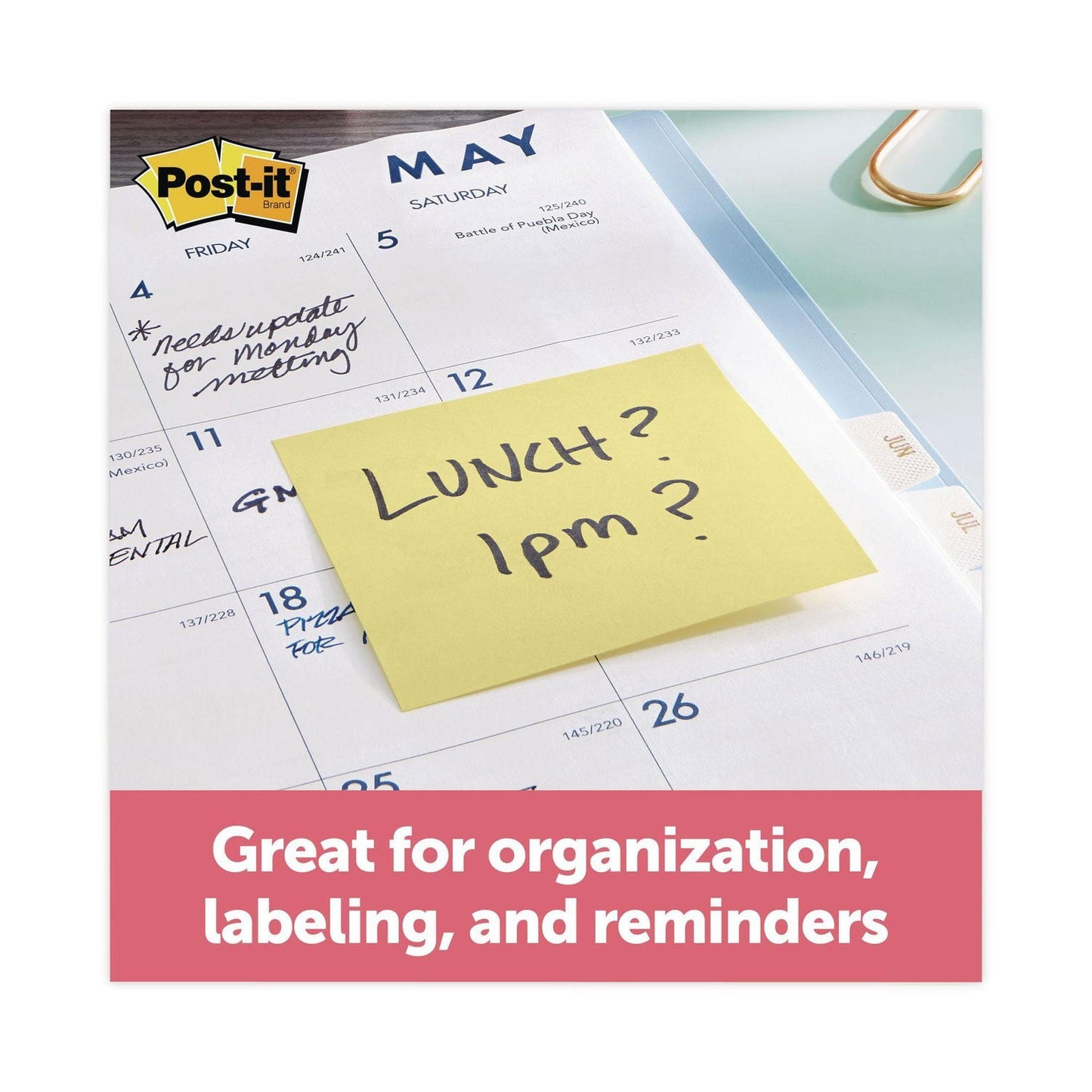 Post-it Notes Super Sticky - Canary Yellow Note Pads, 3 x 3, 90/Pad - 12 Pads/Pack