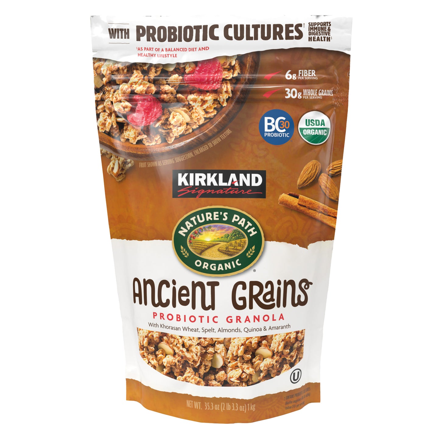 KIRKLAND SIGNATURE ORGANIC ANCIENT GRAINS GRANOLA 35.3 OZ