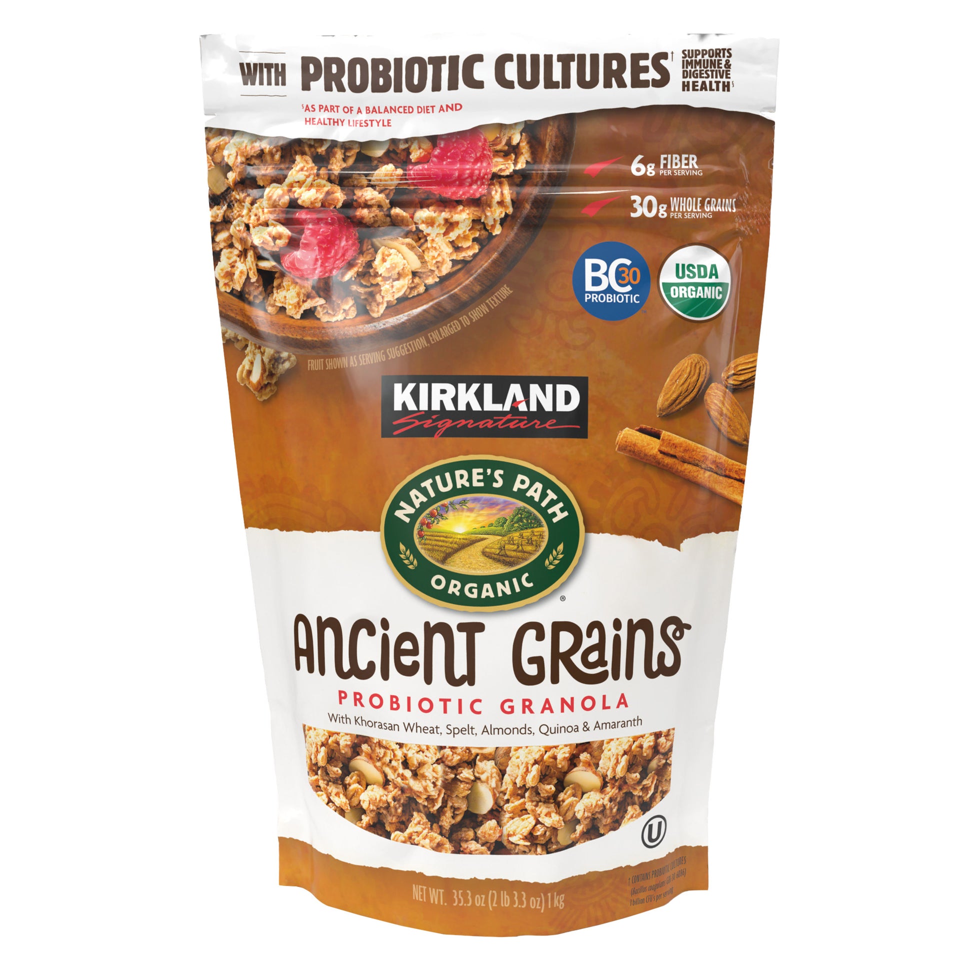 KIRKLAND SIGNATURE ORGANIC ANCIENT GRAINS GRANOLA 35.3 OZ