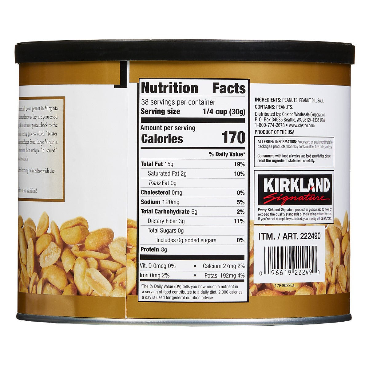 KIRKLAND SIGNATURE SUPER X-LARGE PEANUTS 40 OZ