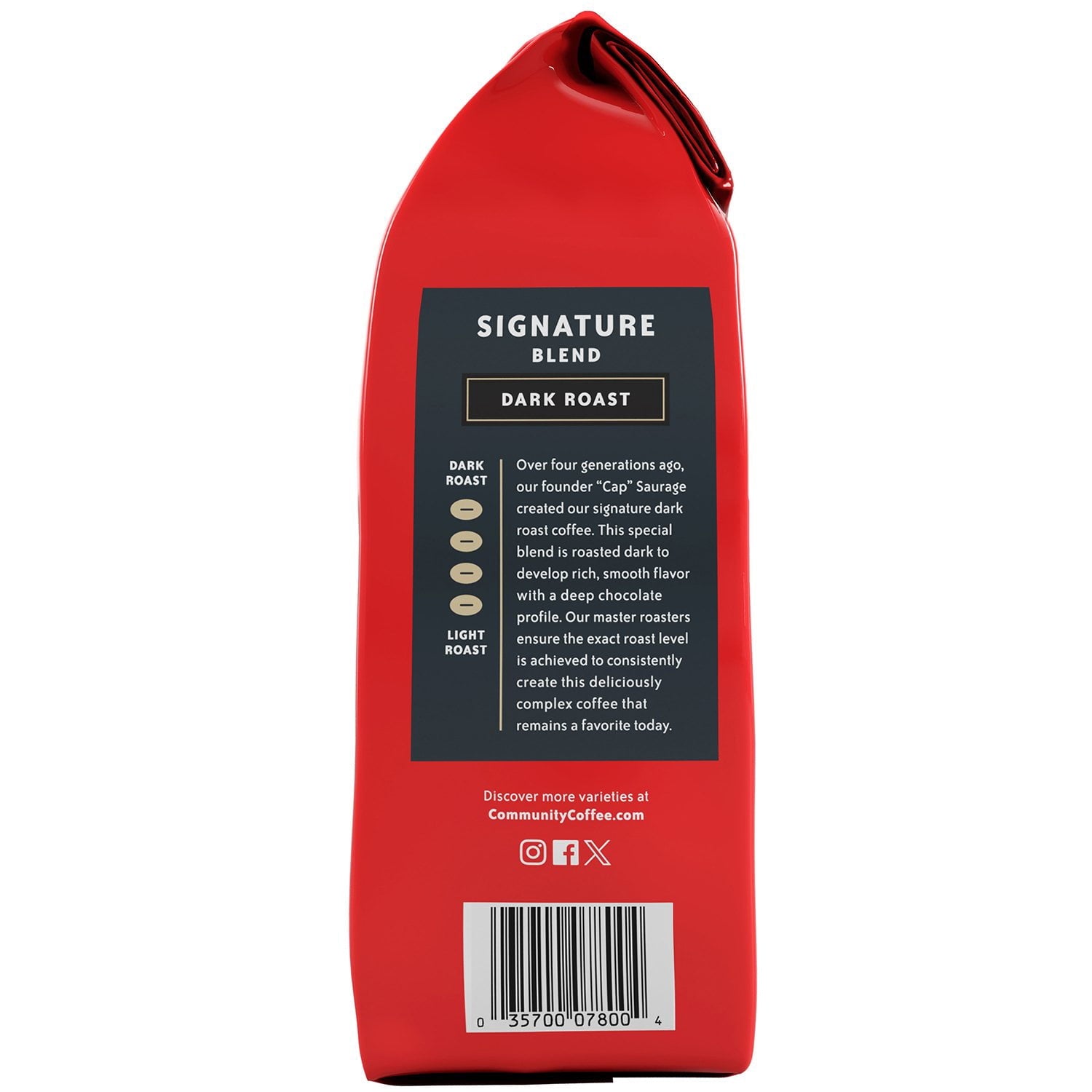 Community Coffee Dark Roast Ground Coffee, Signature Blend, 40 oz.