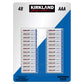 KIRKLAND SIGNATURE ALKALINE "AAA" BATTERIES 48PK