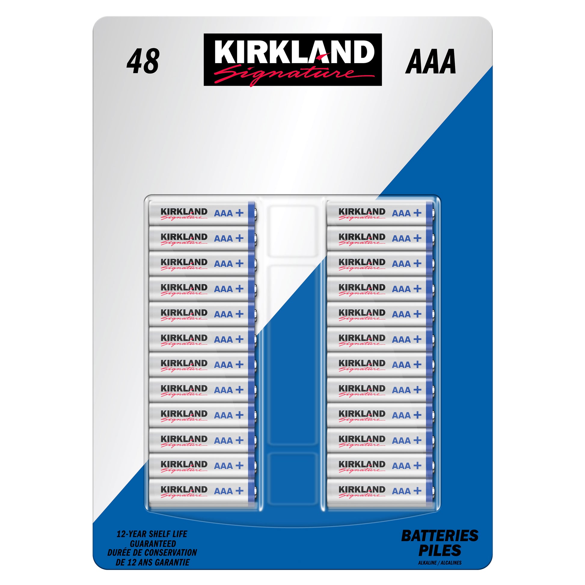 KIRKLAND SIGNATURE ALKALINE "AAA" BATTERIES 48PK