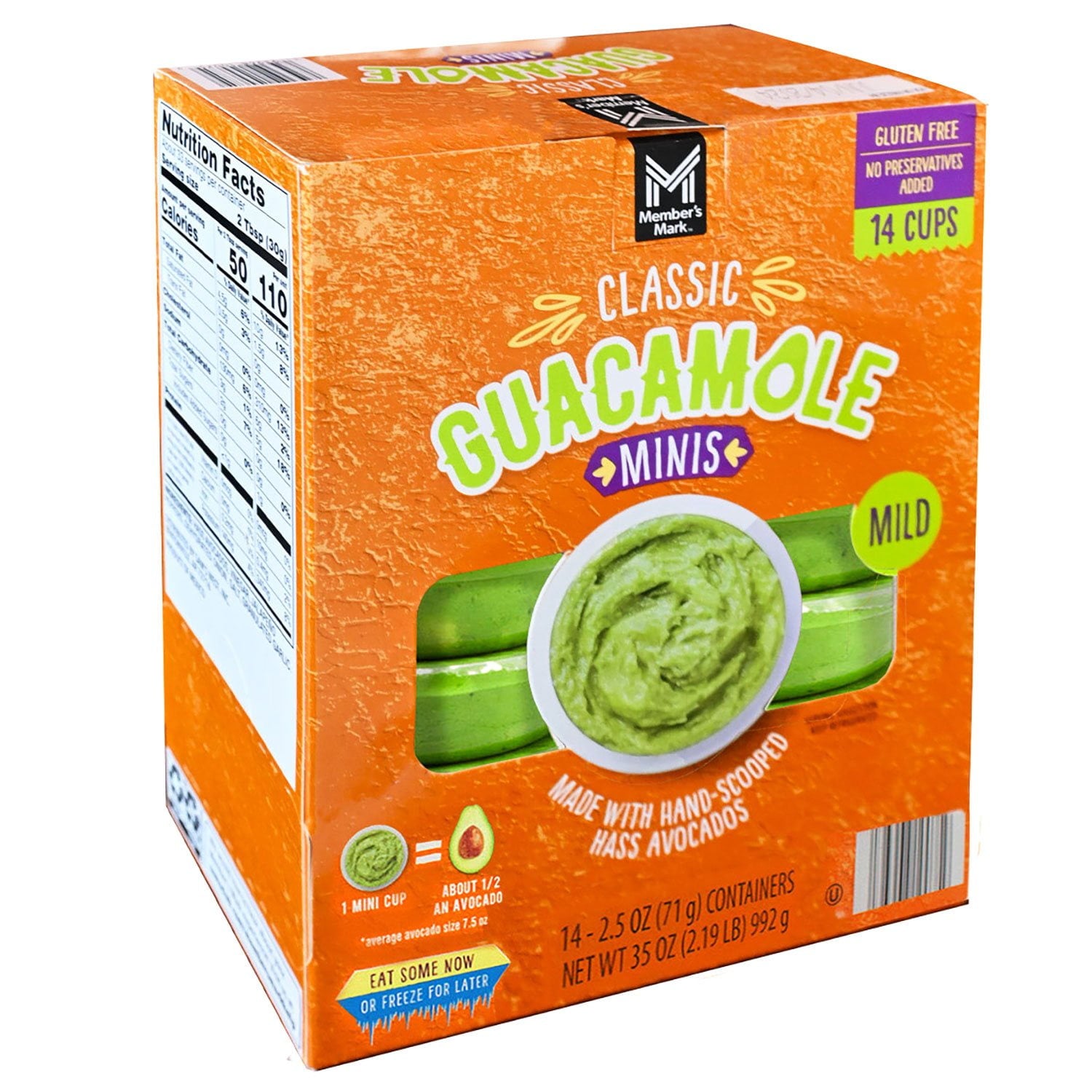 Member's Mark Original Guacamole Minis, 2.5 oz., 14 ct.