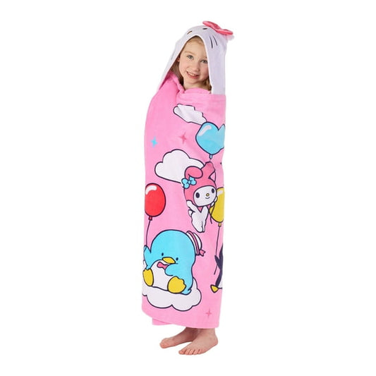 Kids Character 100% Cotton Hooded Towel With Hand Pockets