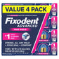 Fixodent Advanced Denture Adhesive, Max Hold, 2.2 oz., 4 pk.