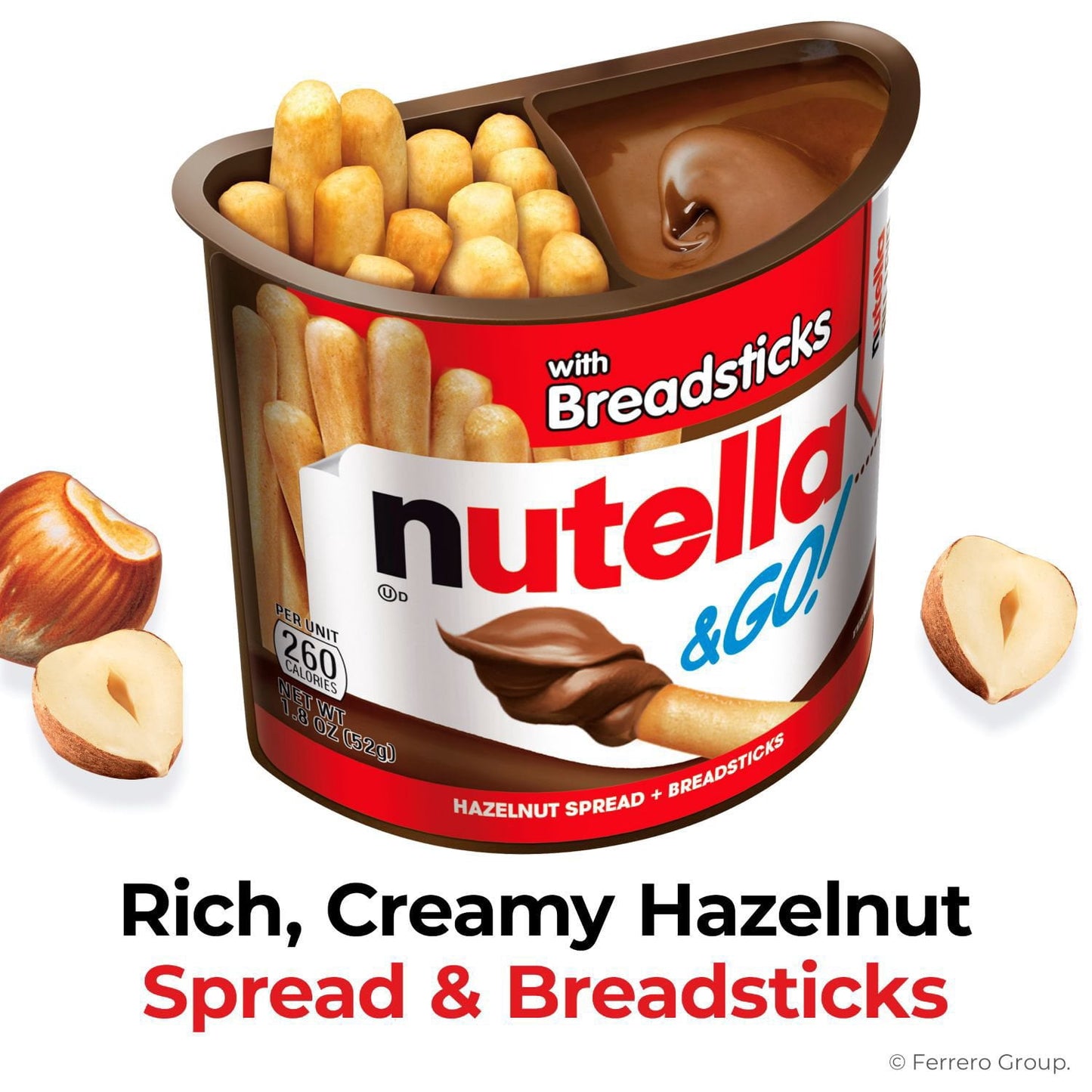 Nutella & GO! Hazelnut and Cocoa Spread + Breadsticks, 1.8 oz., 16 pk.