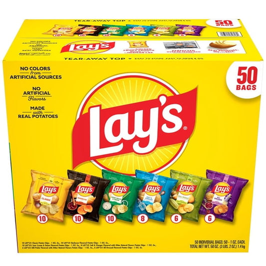 Lay's Potato Chips Variety Pack, 1 oz. 50 pk.