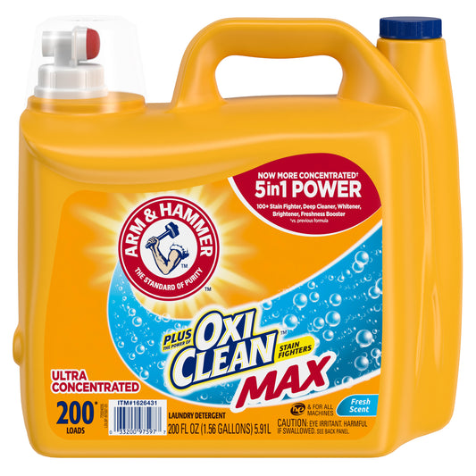 ARM & HAMMER PLUS OXICLEAN MAX HE 200 LOADS/200 OZ