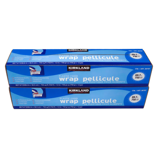 KIRKLAND SIGNATURE PLASTIC FOOD WRAP 12"X 3000 FT