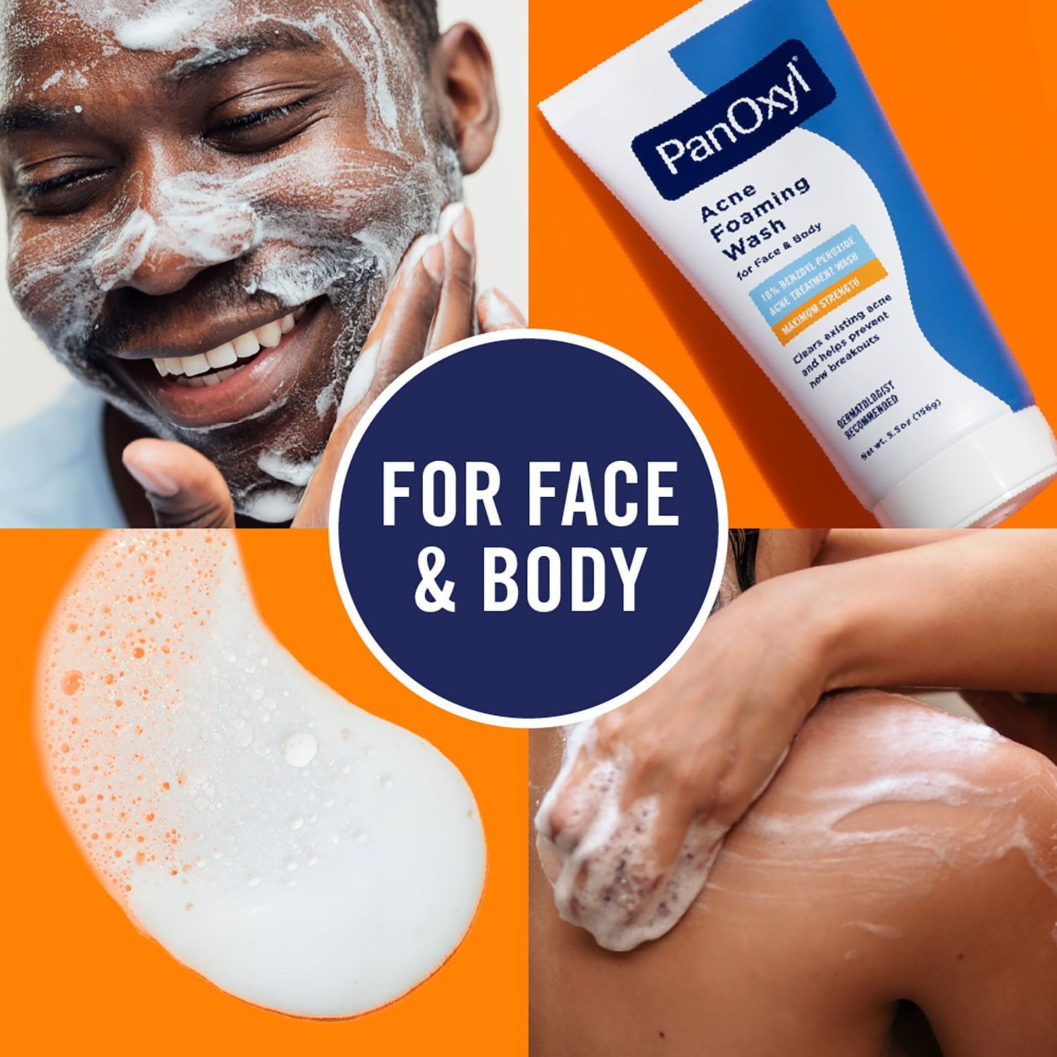 PanOxyl Acne Foaming Wash, 10% Benzoyl Peroxide, 5.5 oz., 2 pk.