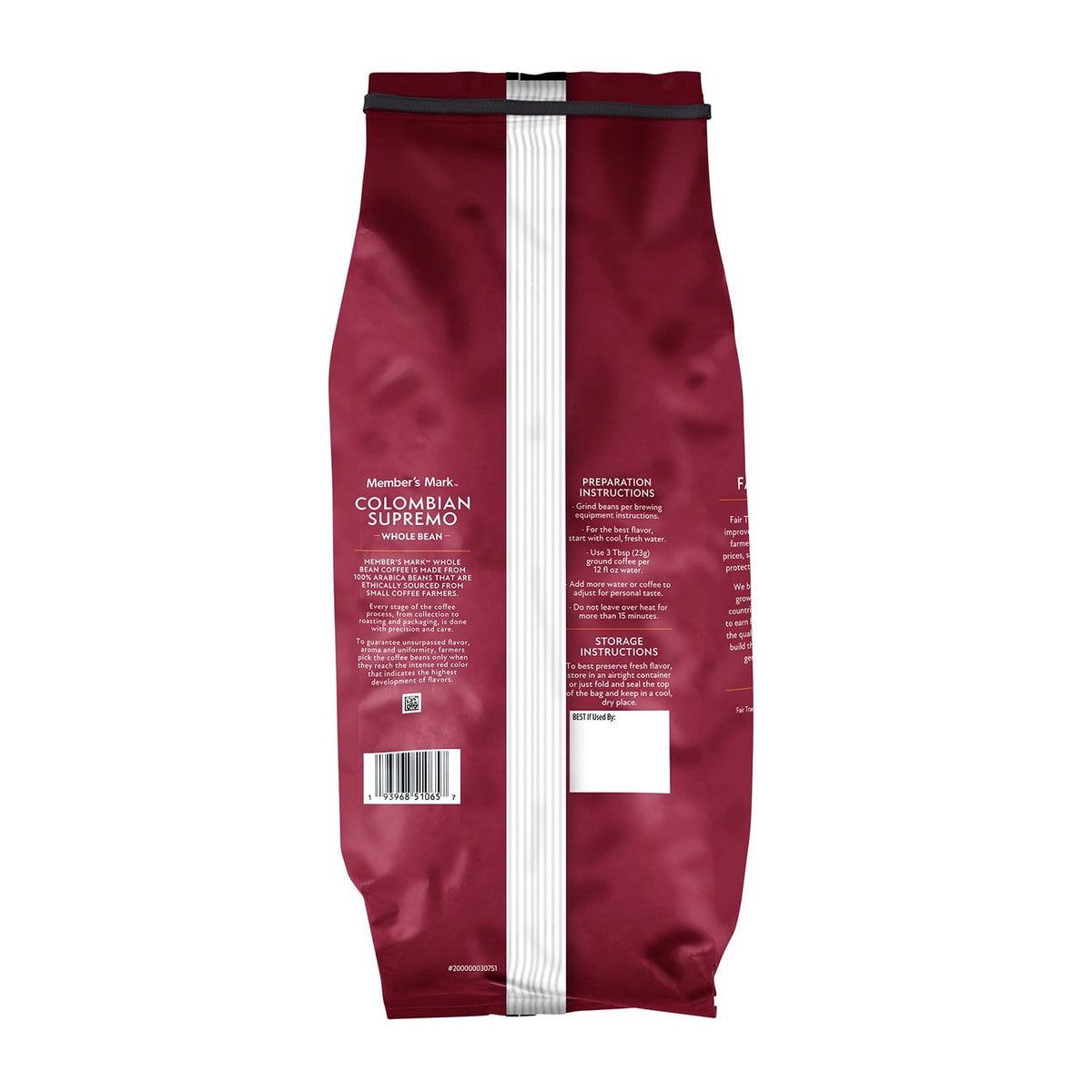 Member's Mark Medium-Dark Roast Whole Bean Coffee, Colombian Supremo, 40 oz.