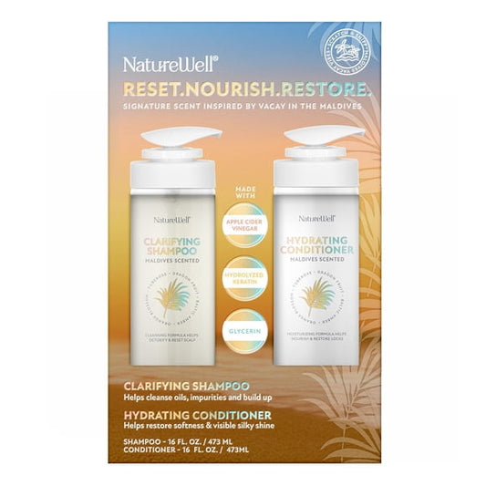 NatureWell Maldives Shampoo & Conditioner, 16 fl. oz., 2 pk.