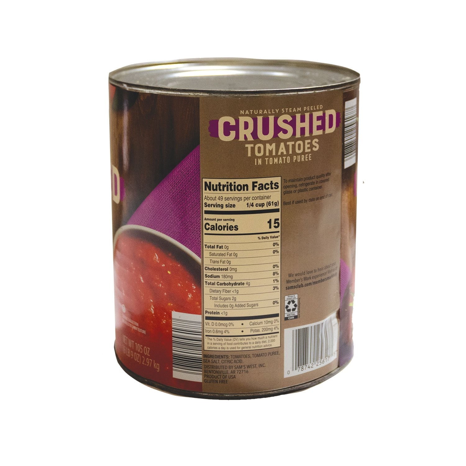 Member's Mark Crushed Tomatoes in Tomato Puree 105 oz.