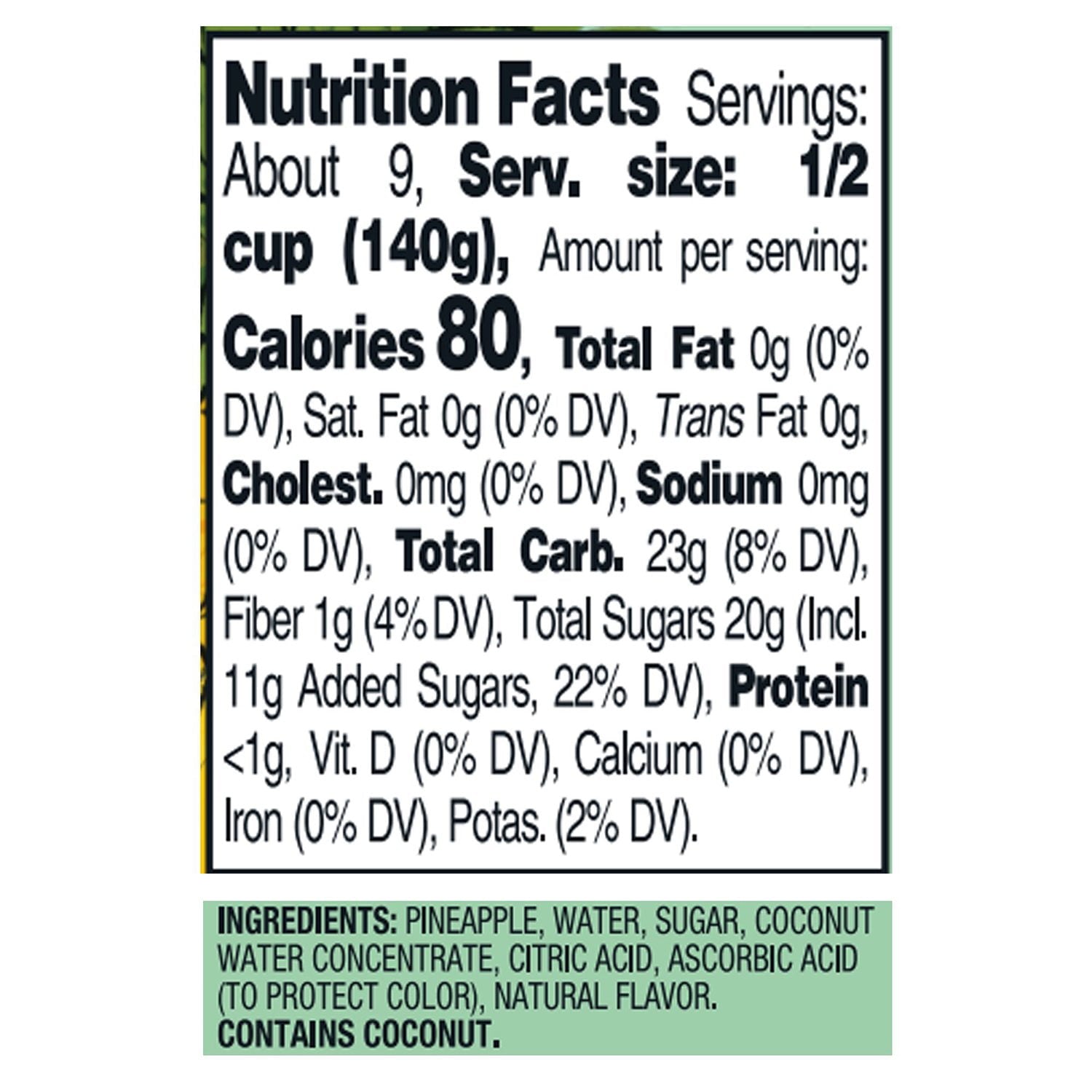 Member's Mark Pineapple Spears in Coconut Water, 42 oz.