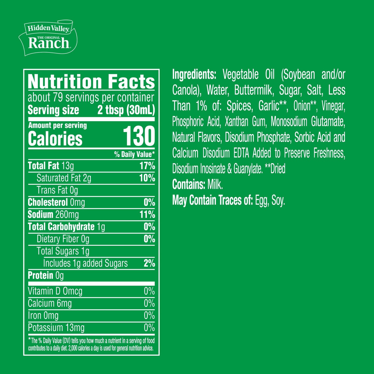 Hidden Valley Original Ranch Dressing, 40 oz., 2 pk.