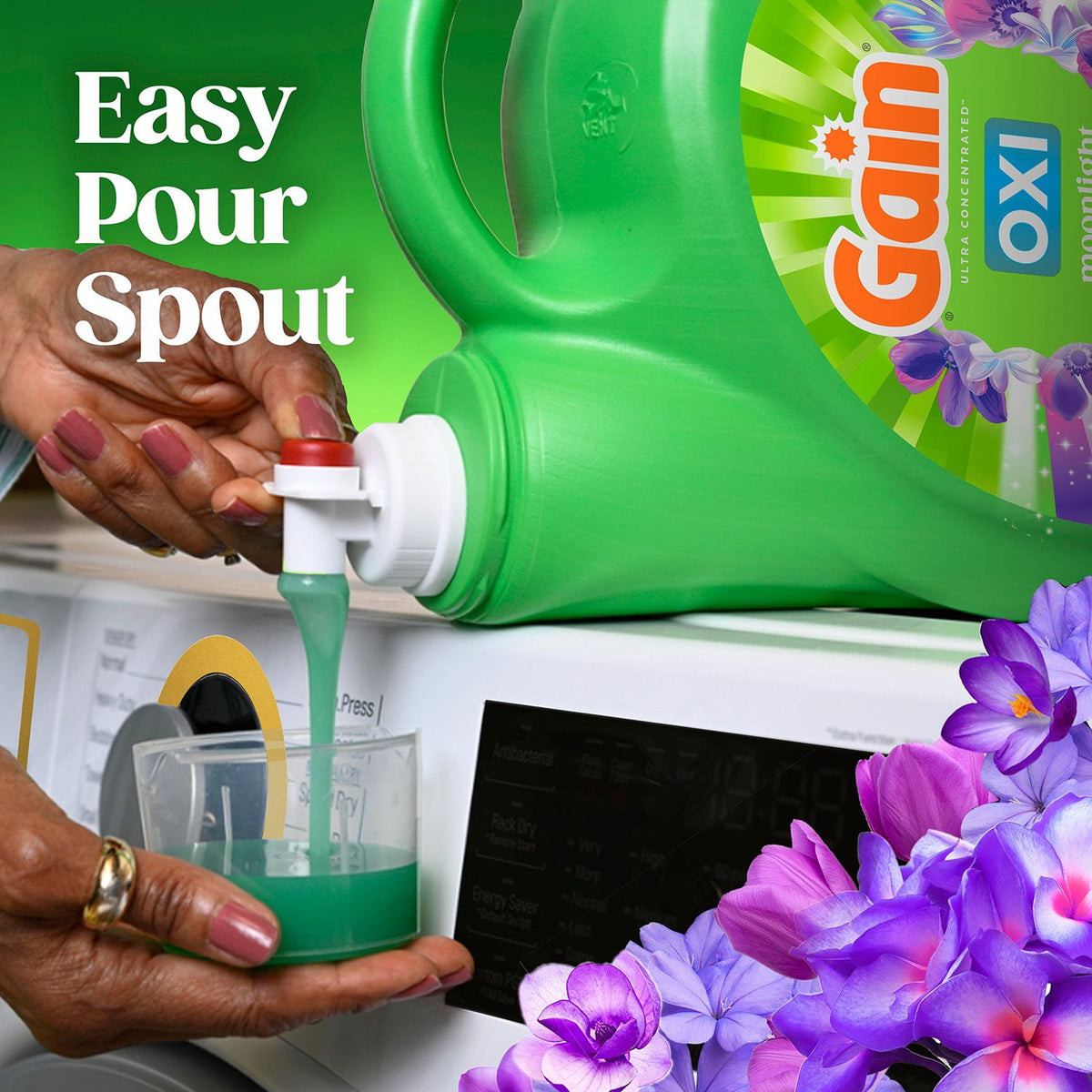 Gain + Oxi Liquid Laundry Detergent, Moonlight Breeze, 159 Loads, 170 fl. oz.
