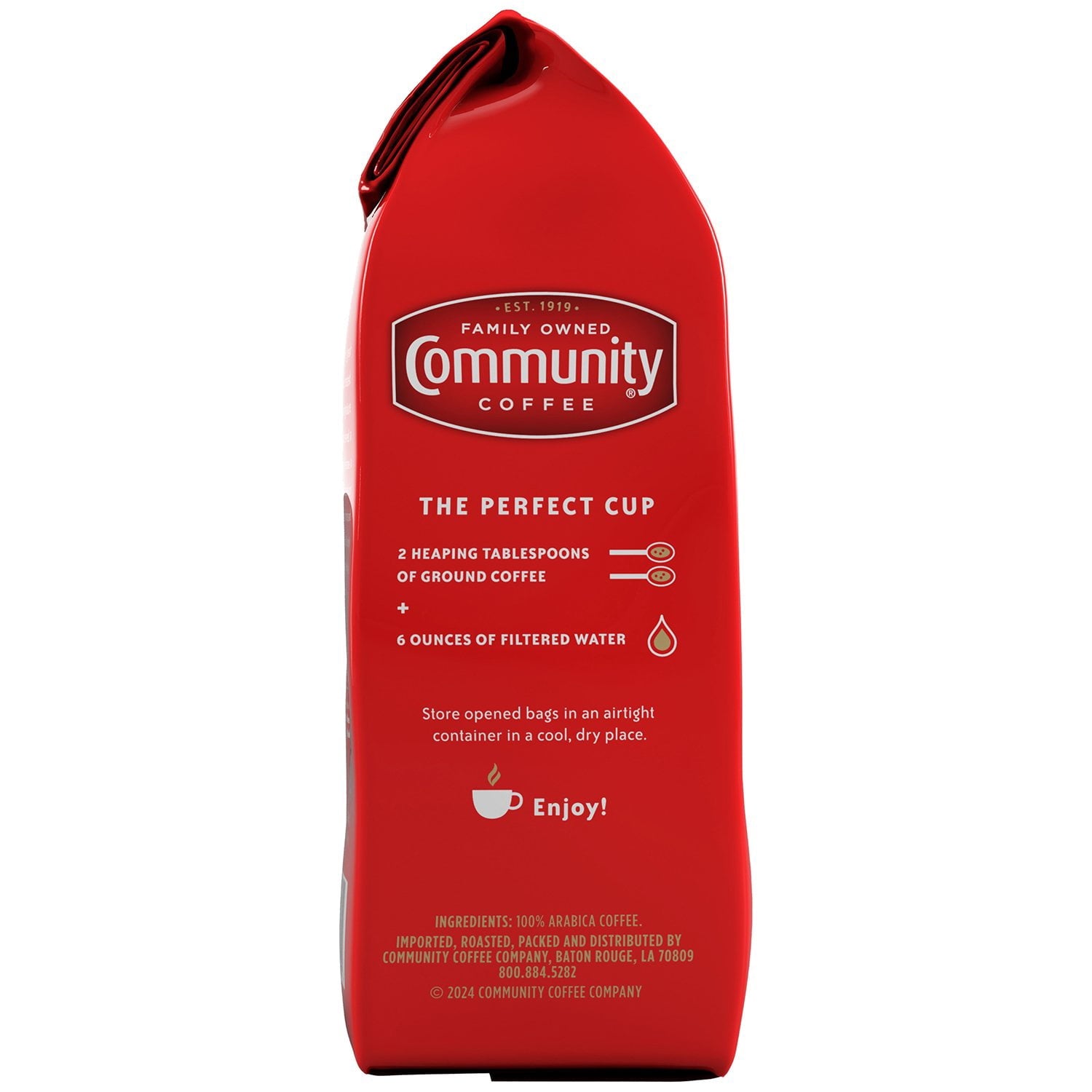 Community Coffee Dark Roast Ground Coffee, Signature Blend, 40 oz.