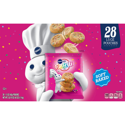 Pillsbury Soft Baked Mini Funfetti Cookies, 28 pk.