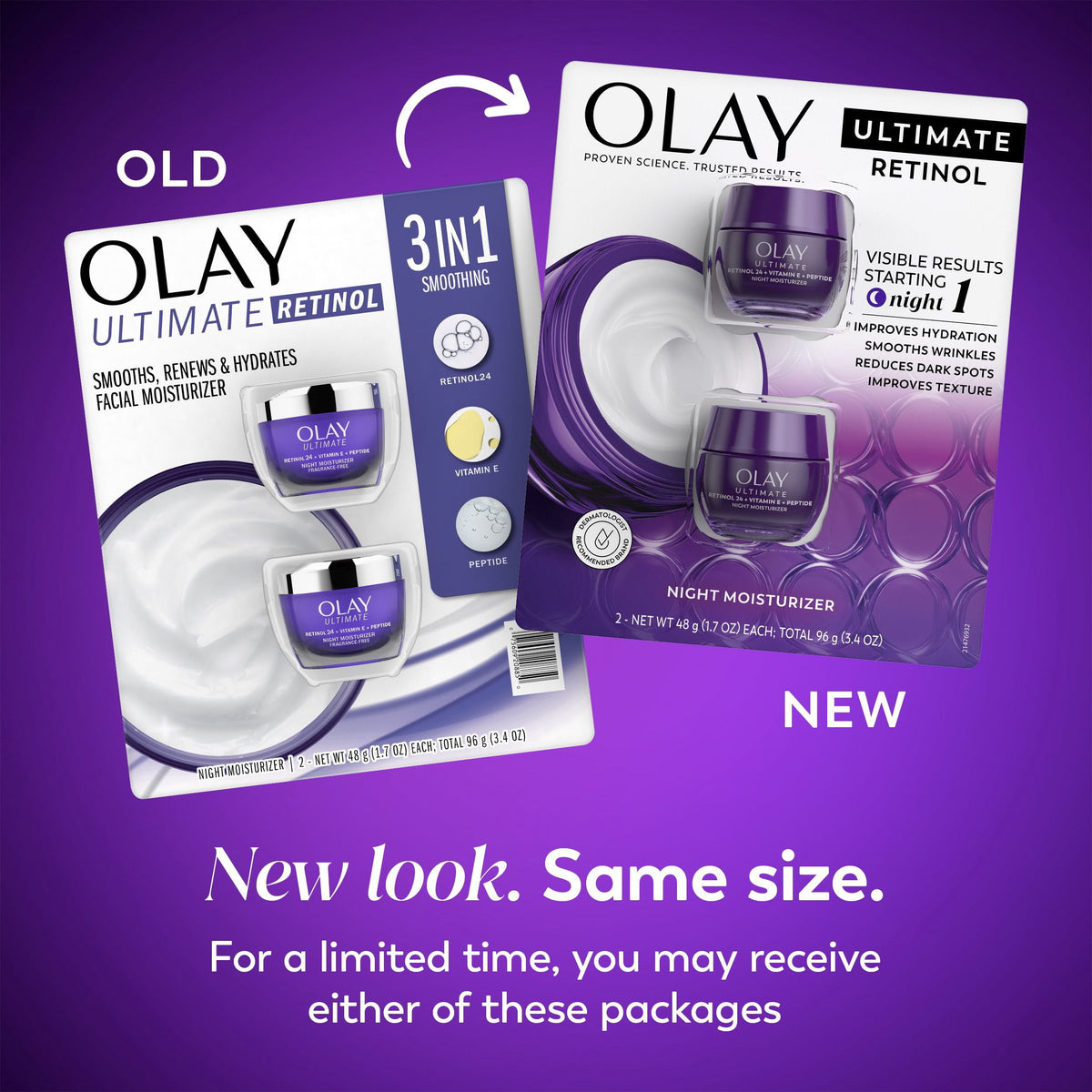 Olay Ultimate Night Moisturizer, 1.7 oz., 2 pk.
