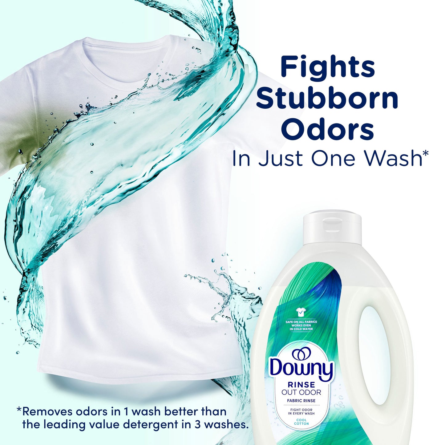 Downy Rinse Laundry Odor Remover, Cool Cotton, 87.5 fl. oz.