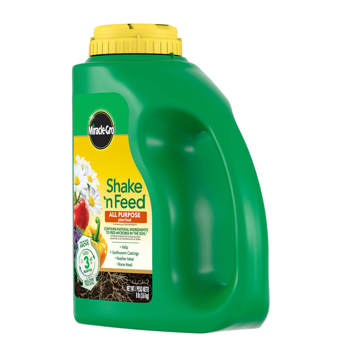MIRACLE-GRO SHAKE-N-FEED 8 LB JUG ALL PURPOSE FERTILIZER