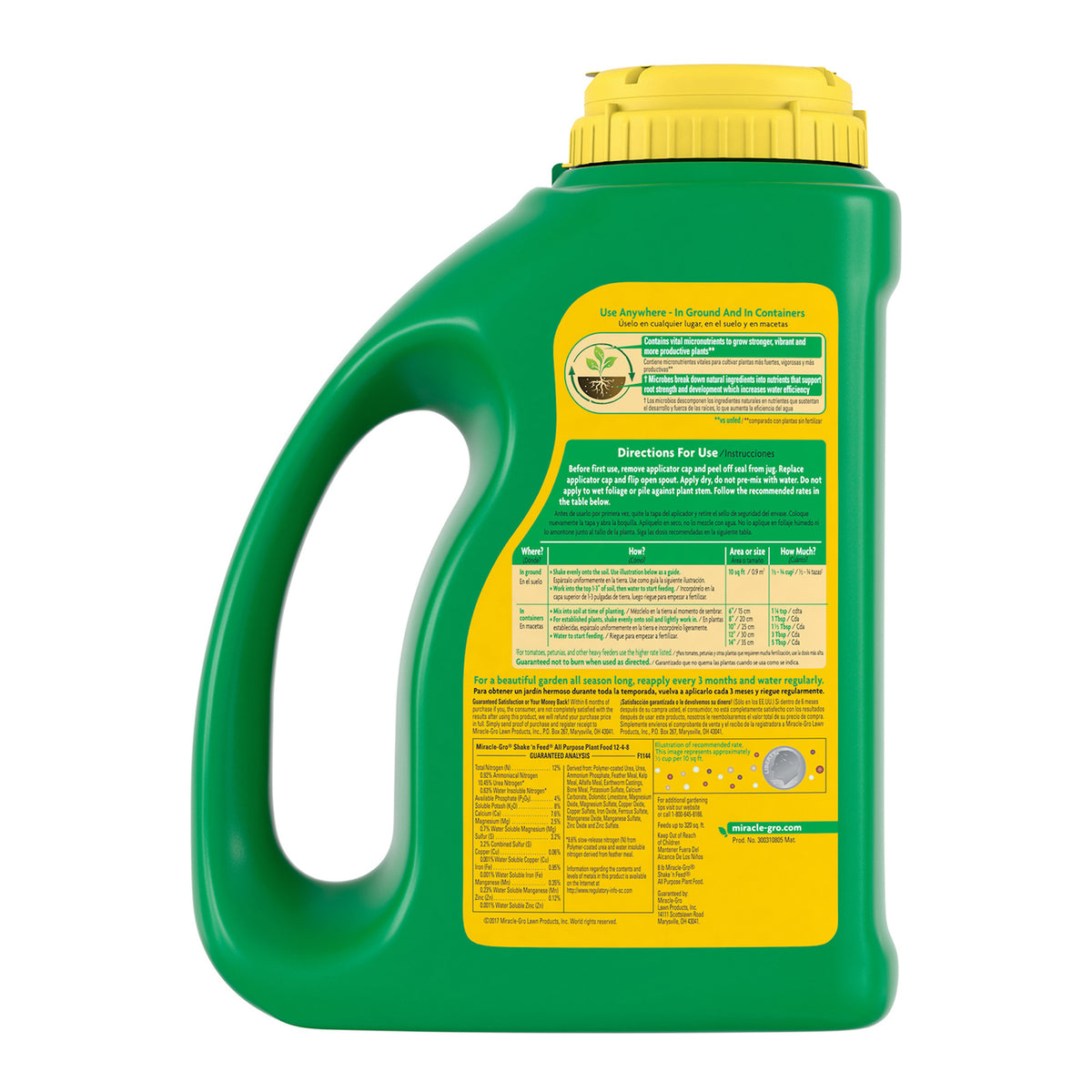 MIRACLE-GRO SHAKE-N-FEED 8 LB JUG ALL PURPOSE FERTILIZER