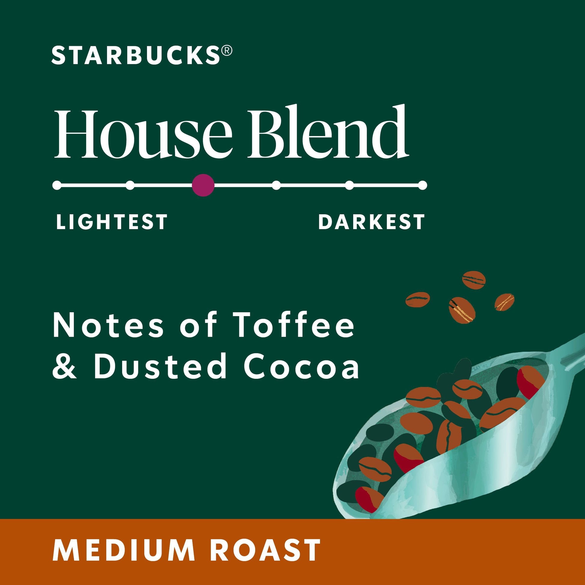 Starbucks Medium Roast Whole Bean, House Blend, 32 oz.
