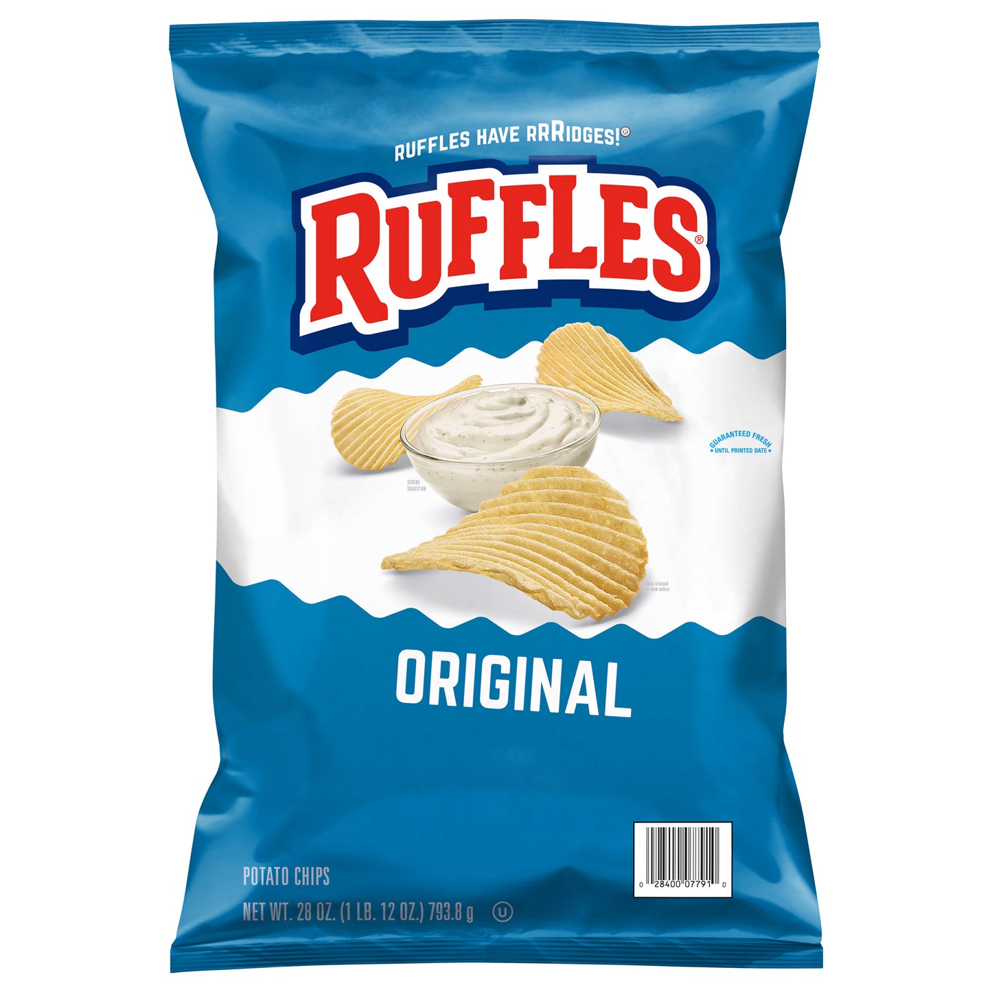 FRITO LAY RUFFLES ORIGINAL 28 OZ