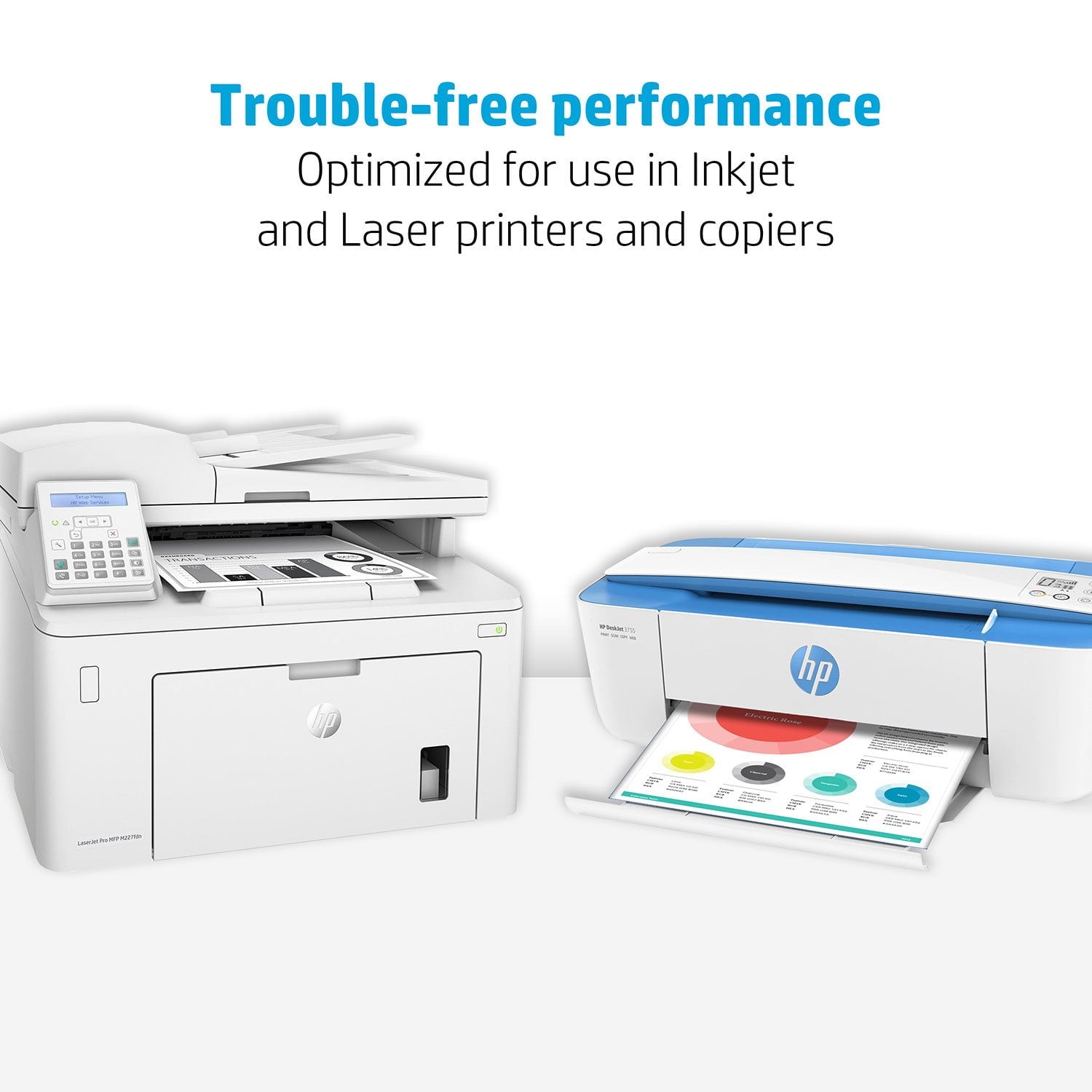 HP All-In-One Printer Paper, 8.5 x 11", 96 Bright, 22 lbs., 1 Mega Ream (750 sheets)