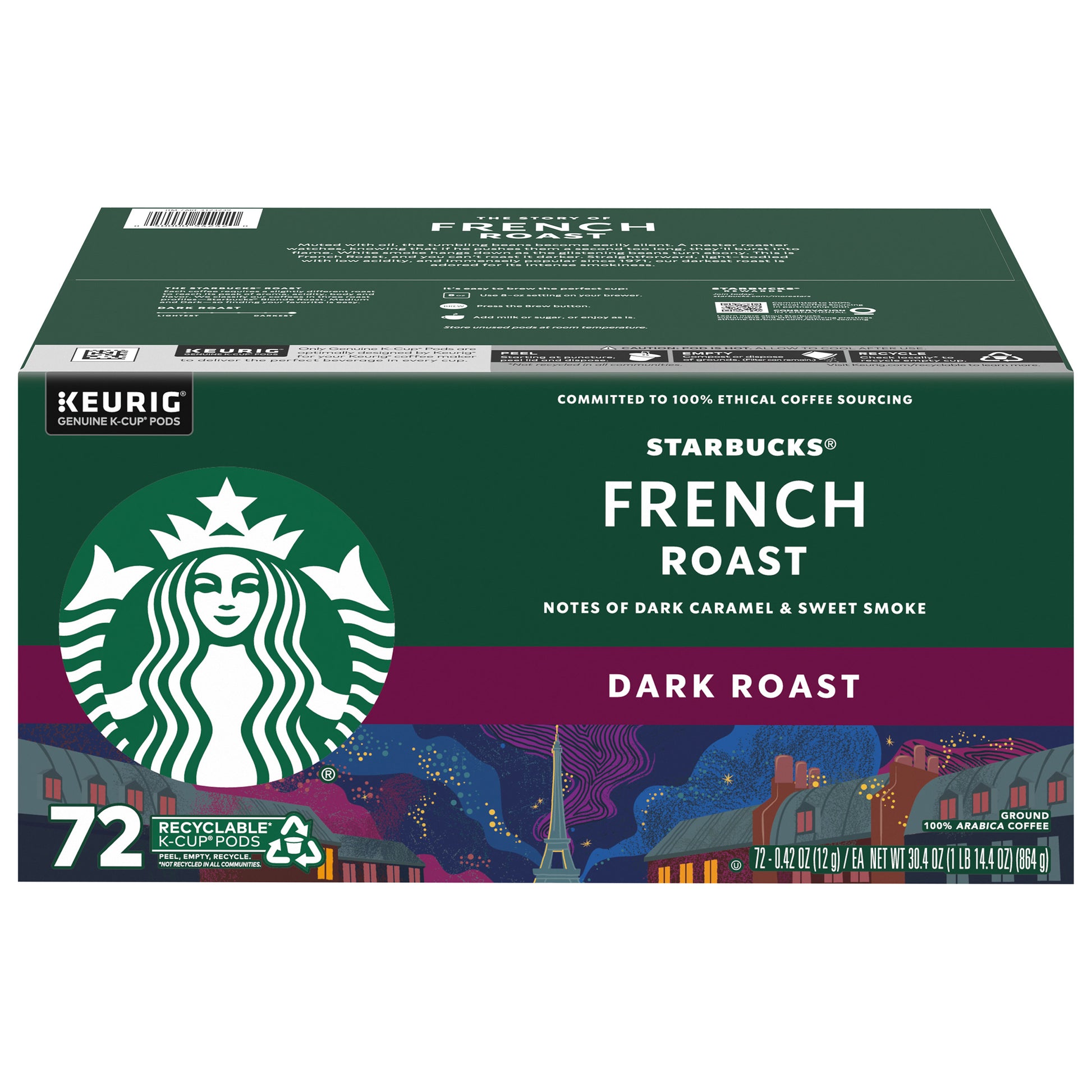 Starbucks K-Cup Pods French Roast 72 ct