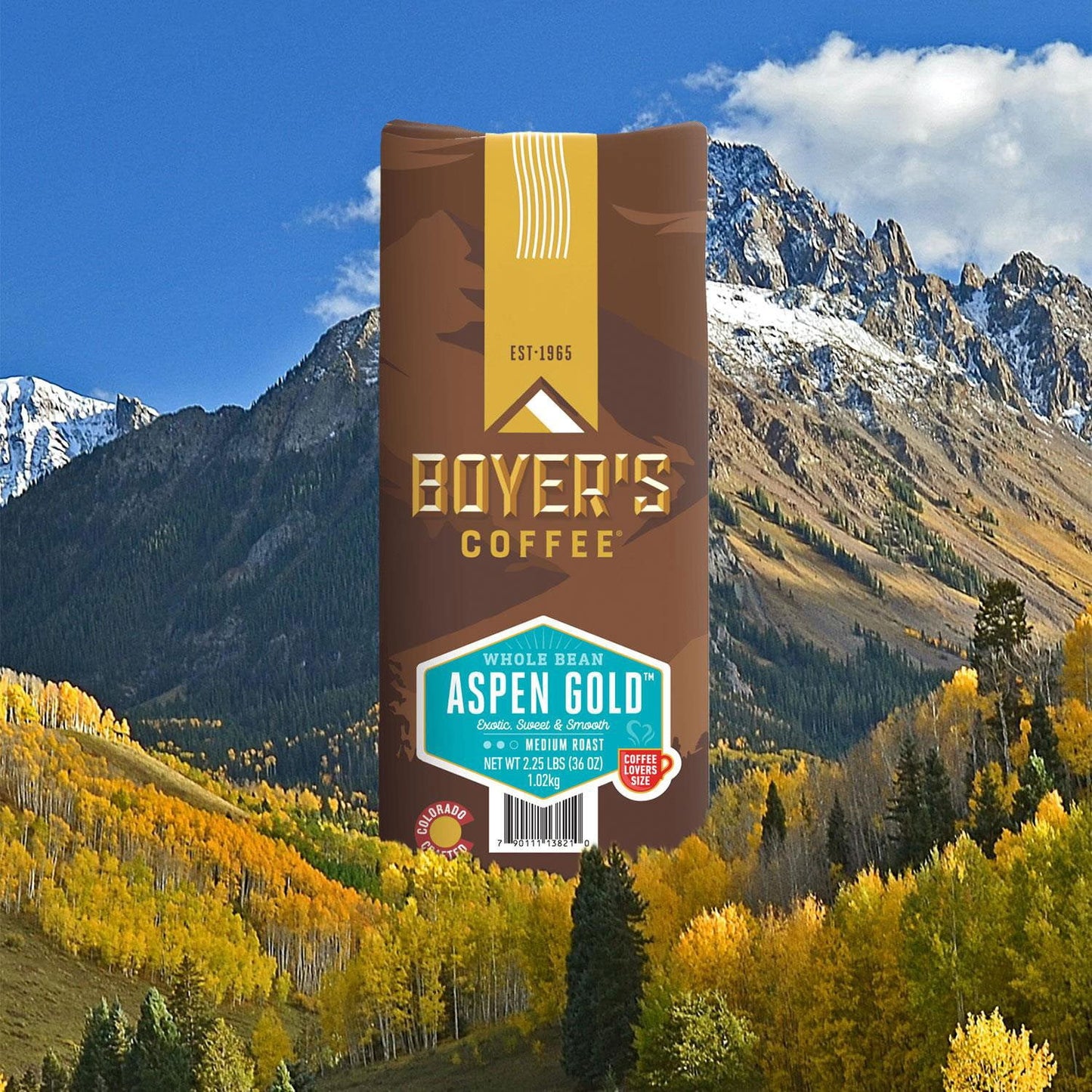 Boyer's Coffee Aspen Gold Medium Roast Whole Bean, 36 oz.